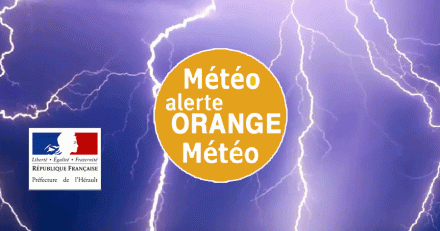 Hérault - VIGILANCE ORANGE ORAGES HERAULT Point de situation à 16 h 45